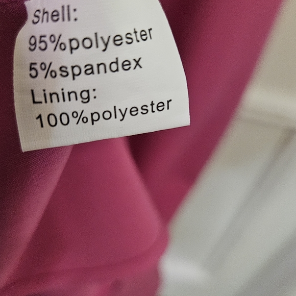 CMZ2005 Hot Pink Faux Wrap Strappy Sleeveless High/Low Cocktail Dress,Size 12-14 - Picture 13 of 14